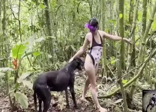 Sharley and Valeria show off what they miss out on with their dog
